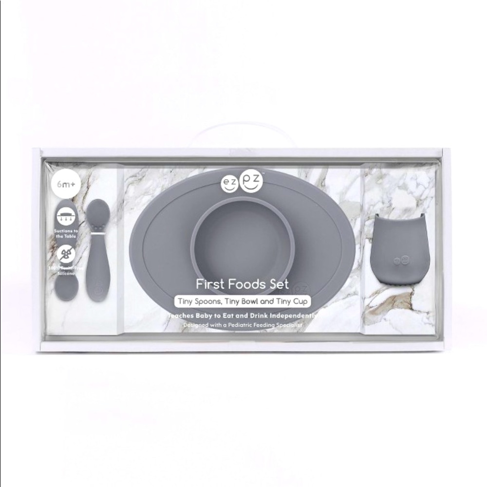 EZPZ First Foods Set - Gray (Brand New, Never Opened)